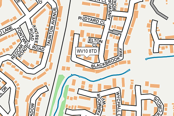 WV10 8TD map - OS OpenMap – Local (Ordnance Survey)