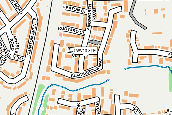 WV10 8TE map - OS OpenMap – Local (Ordnance Survey)