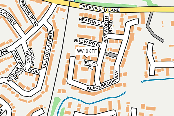 WV10 8TF map - OS OpenMap – Local (Ordnance Survey)