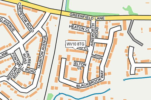 WV10 8TG map - OS OpenMap – Local (Ordnance Survey)