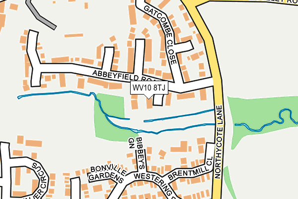 WV10 8TJ map - OS OpenMap – Local (Ordnance Survey)