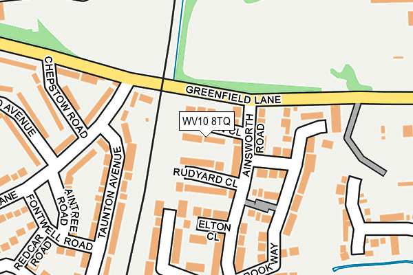 WV10 8TQ map - OS OpenMap – Local (Ordnance Survey)