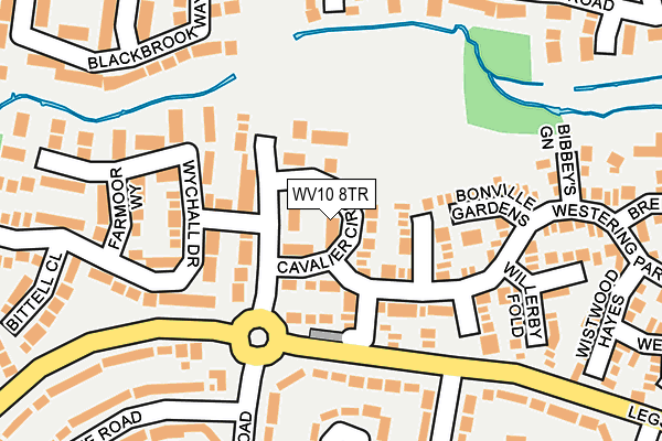 WV10 8TR map - OS OpenMap – Local (Ordnance Survey)