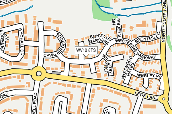 WV10 8TS map - OS OpenMap – Local (Ordnance Survey)