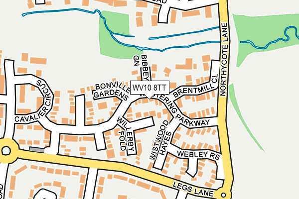 WV10 8TT map - OS OpenMap – Local (Ordnance Survey)