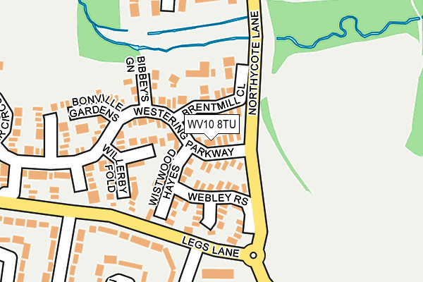 WV10 8TU map - OS OpenMap – Local (Ordnance Survey)