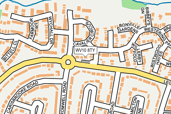 WV10 8TY map - OS OpenMap – Local (Ordnance Survey)