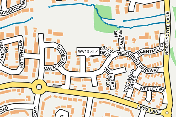 WV10 8TZ map - OS OpenMap – Local (Ordnance Survey)