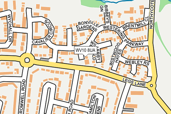 WV10 8UA map - OS OpenMap – Local (Ordnance Survey)