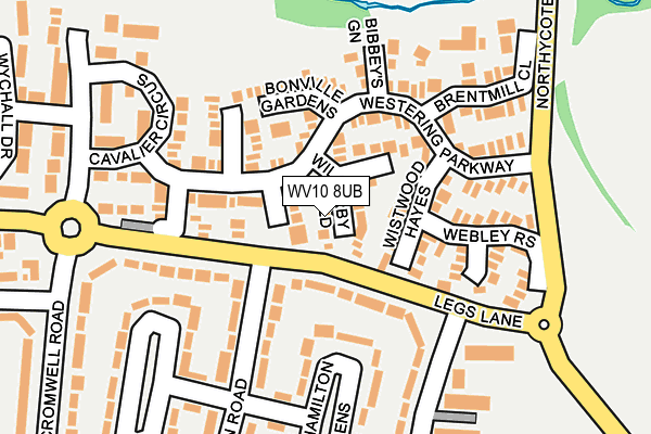 WV10 8UB map - OS OpenMap – Local (Ordnance Survey)