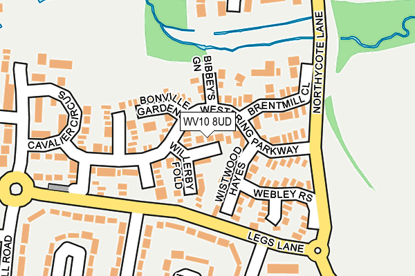 WV10 8UD map - OS OpenMap – Local (Ordnance Survey)