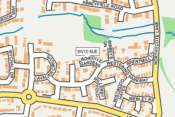 WV10 8UE map - OS OpenMap – Local (Ordnance Survey)