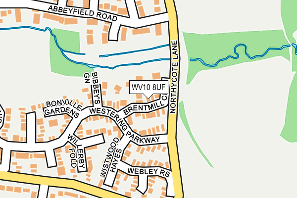 WV10 8UF map - OS OpenMap – Local (Ordnance Survey)