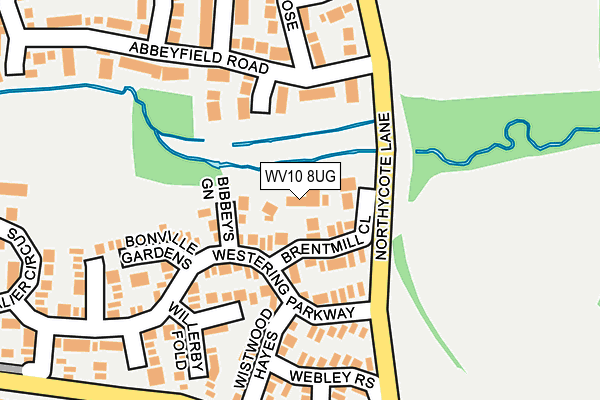 WV10 8UG map - OS OpenMap – Local (Ordnance Survey)