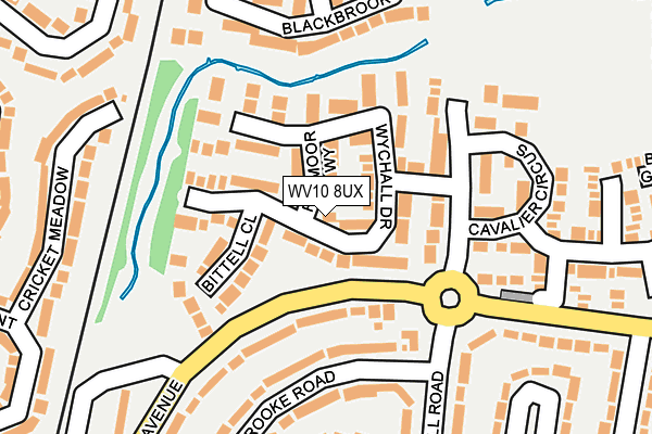 WV10 8UX map - OS OpenMap – Local (Ordnance Survey)