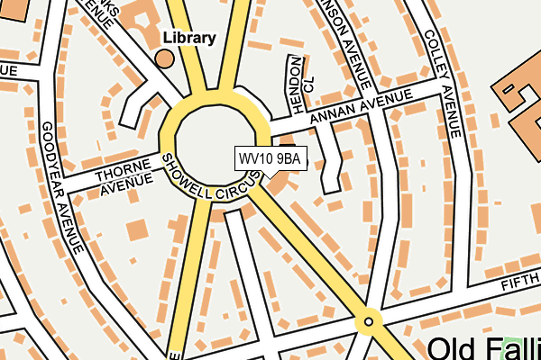 WV10 9BA map - OS OpenMap – Local (Ordnance Survey)