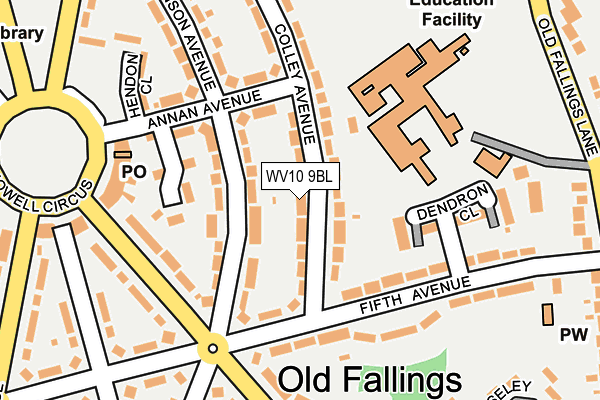 WV10 9BL map - OS OpenMap – Local (Ordnance Survey)