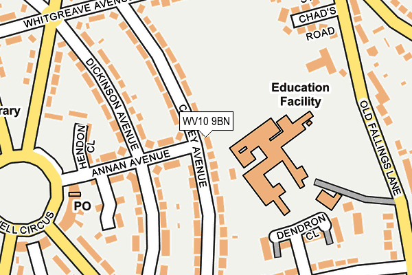 WV10 9BN map - OS OpenMap – Local (Ordnance Survey)