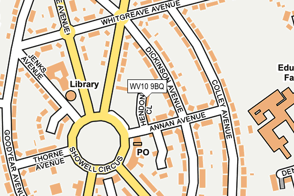 WV10 9BQ map - OS OpenMap – Local (Ordnance Survey)