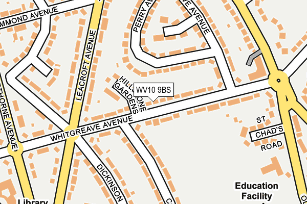 WV10 9BS map - OS OpenMap – Local (Ordnance Survey)