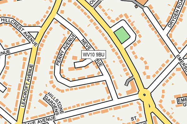 WV10 9BU map - OS OpenMap – Local (Ordnance Survey)