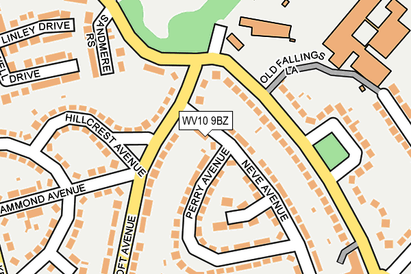 WV10 9BZ map - OS OpenMap – Local (Ordnance Survey)