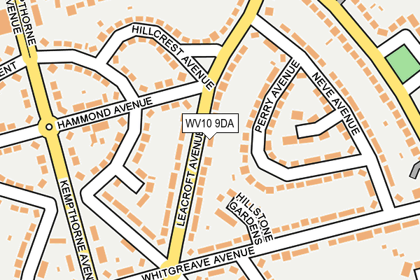WV10 9DA map - OS OpenMap – Local (Ordnance Survey)