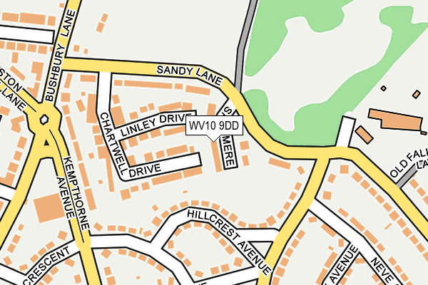 WV10 9DD map - OS OpenMap – Local (Ordnance Survey)