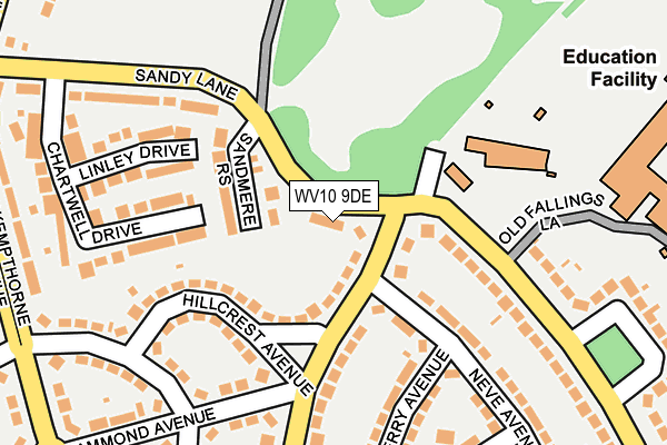 WV10 9DE map - OS OpenMap – Local (Ordnance Survey)