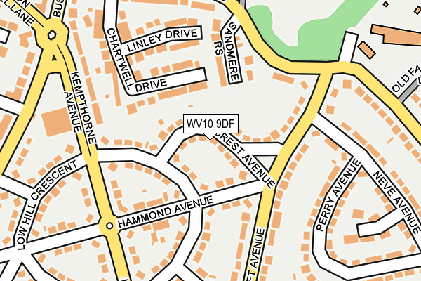 WV10 9DF map - OS OpenMap – Local (Ordnance Survey)