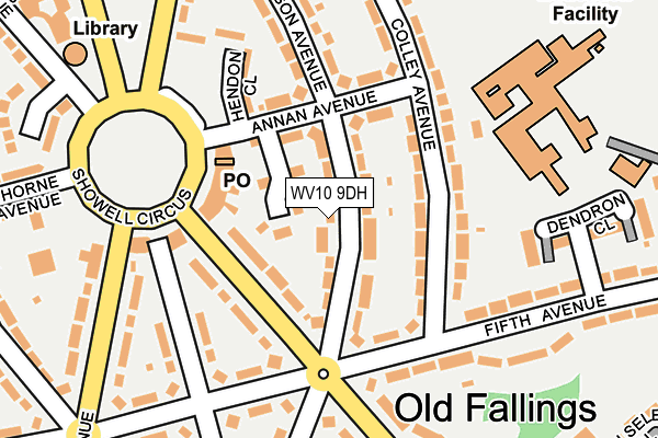 WV10 9DH map - OS OpenMap – Local (Ordnance Survey)