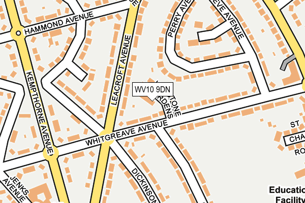 WV10 9DN map - OS OpenMap – Local (Ordnance Survey)