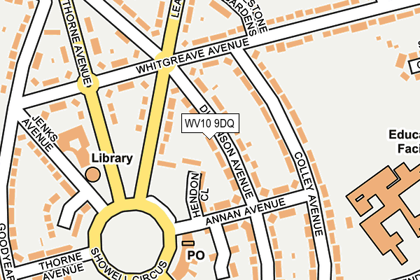WV10 9DQ map - OS OpenMap – Local (Ordnance Survey)