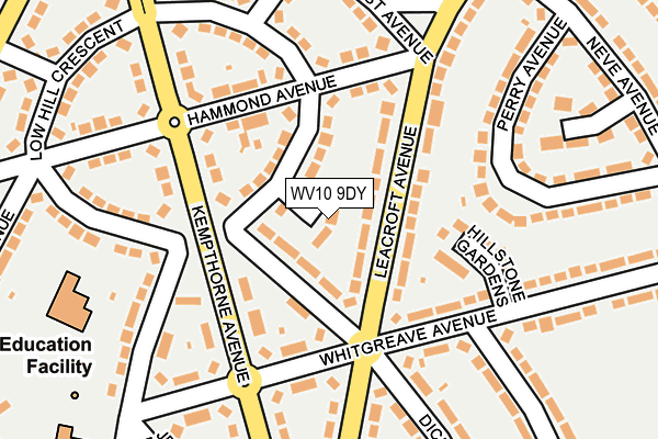 WV10 9DY map - OS OpenMap – Local (Ordnance Survey)