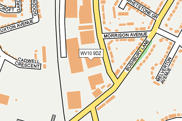 WV10 9DZ map - OS OpenMap – Local (Ordnance Survey)