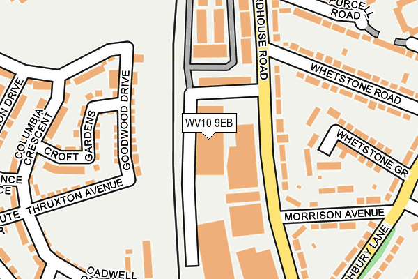 WV10 9EB map - OS OpenMap – Local (Ordnance Survey)