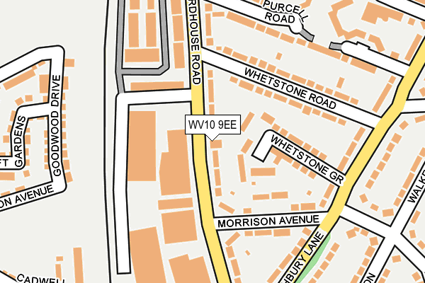WV10 9EE map - OS OpenMap – Local (Ordnance Survey)