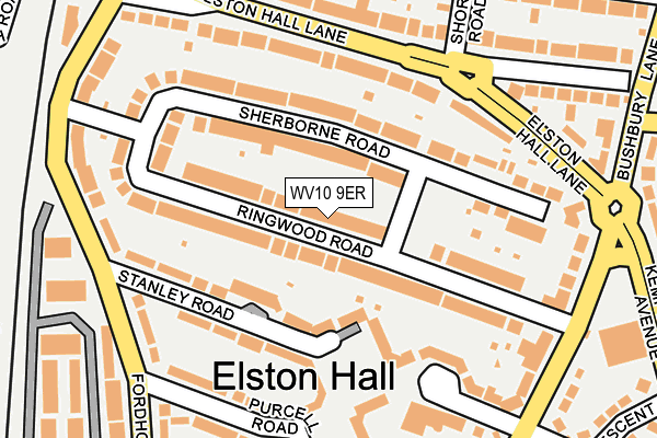 WV10 9ER map - OS OpenMap – Local (Ordnance Survey)