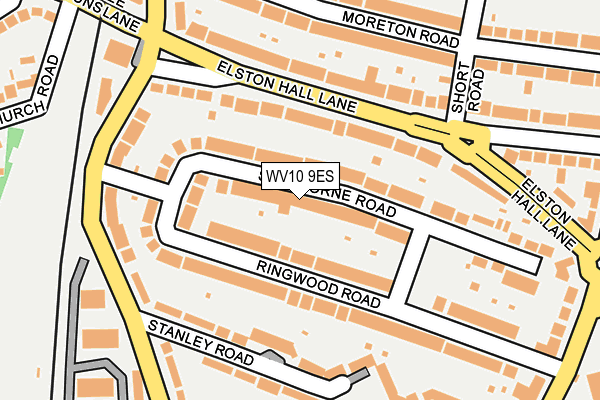 WV10 9ES map - OS OpenMap – Local (Ordnance Survey)