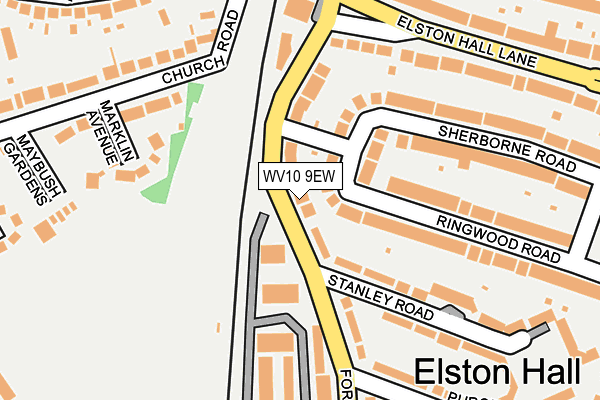 WV10 9EW map - OS OpenMap – Local (Ordnance Survey)