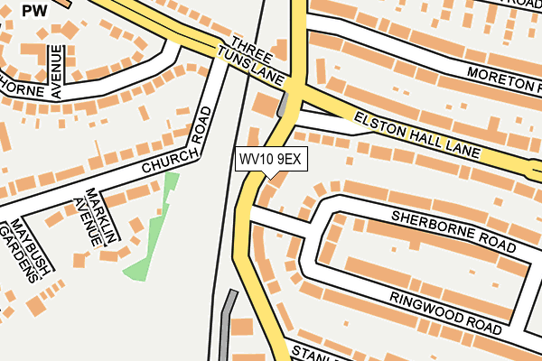 WV10 9EX map - OS OpenMap – Local (Ordnance Survey)