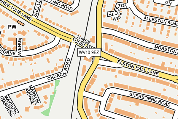 WV10 9EZ map - OS OpenMap – Local (Ordnance Survey)