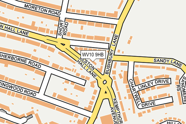 WV10 9HB map - OS OpenMap – Local (Ordnance Survey)