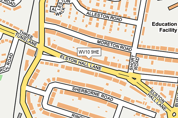 WV10 9HE map - OS OpenMap – Local (Ordnance Survey)