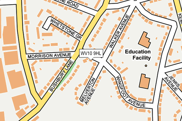 WV10 9HL map - OS OpenMap – Local (Ordnance Survey)