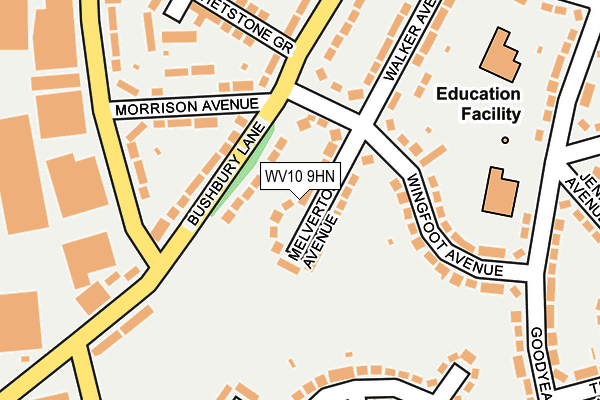 WV10 9HN map - OS OpenMap – Local (Ordnance Survey)