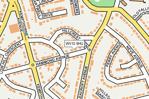 WV10 9HU map - OS OpenMap – Local (Ordnance Survey)