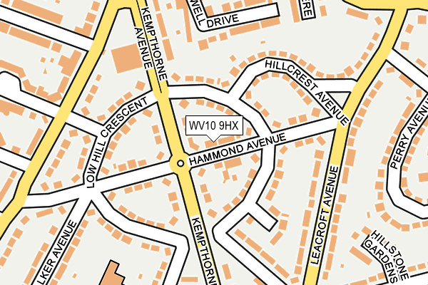 WV10 9HX map - OS OpenMap – Local (Ordnance Survey)