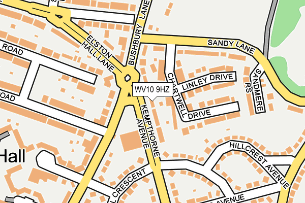 WV10 9HZ map - OS OpenMap – Local (Ordnance Survey)