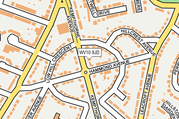 WV10 9JD map - OS OpenMap – Local (Ordnance Survey)